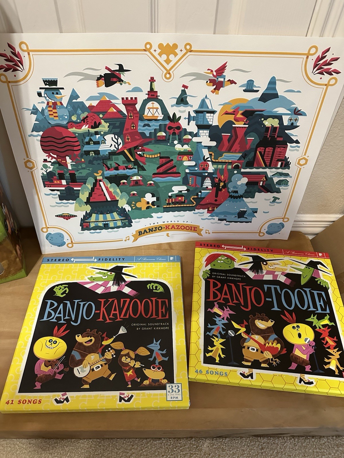 Fangamer Banjo Kazooie Lot Records and Poster