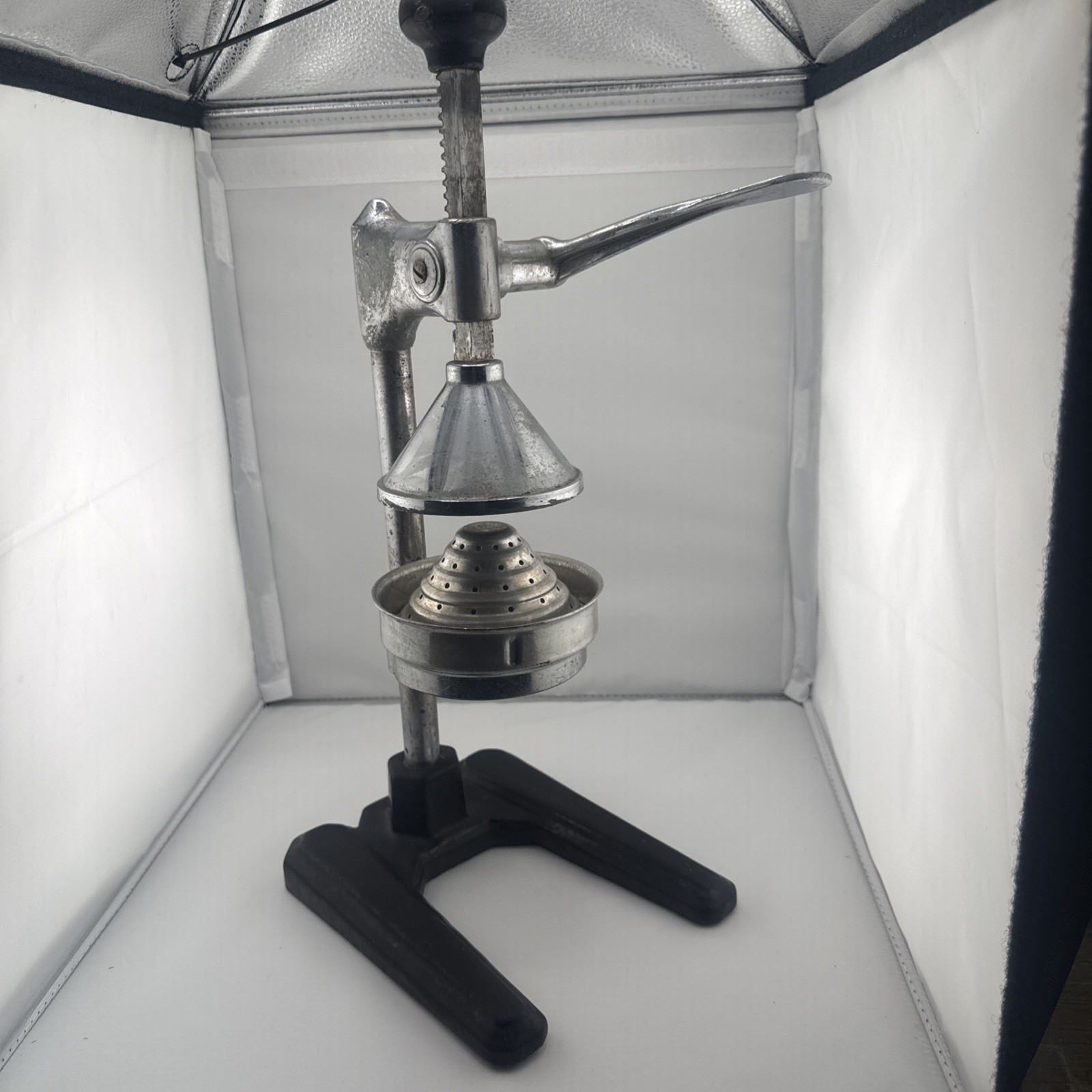 Vintage Manual Blue Juice Press Juicer  Metal Heavy Duty