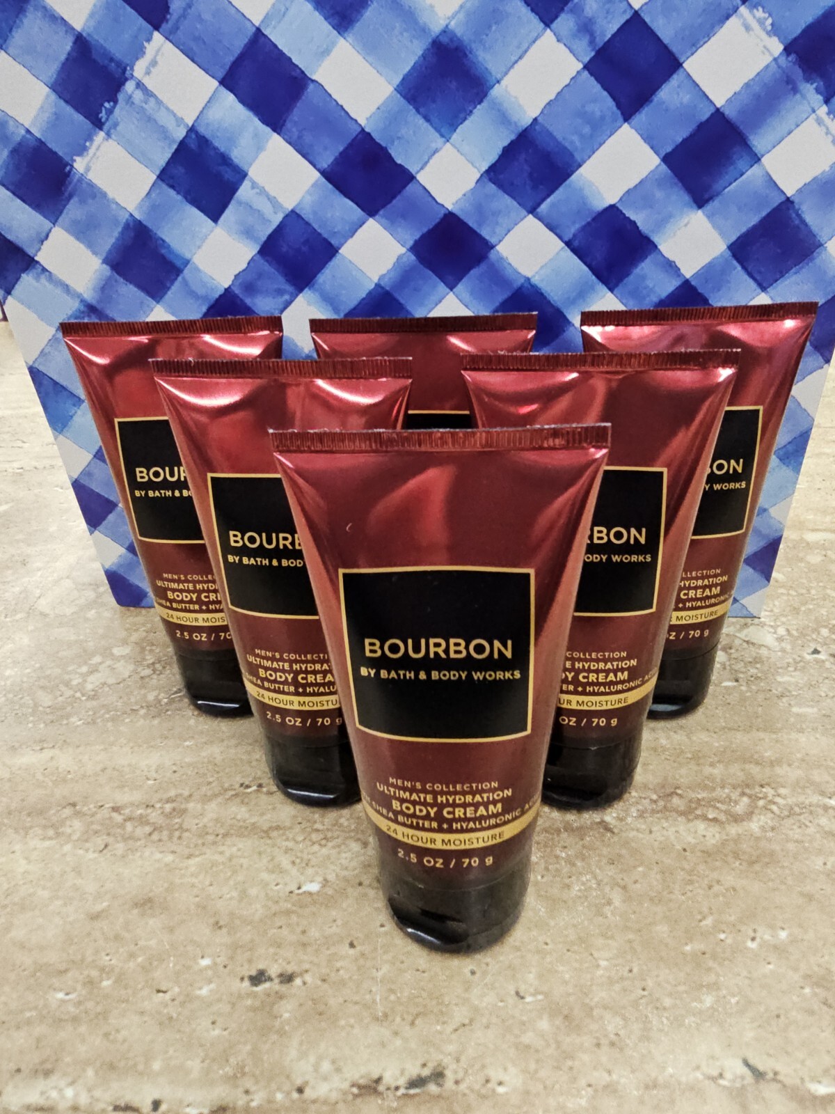 Bath & Body Works Bourbon Men's Collection Body Cream Travel Size 2.5oz Set of 6