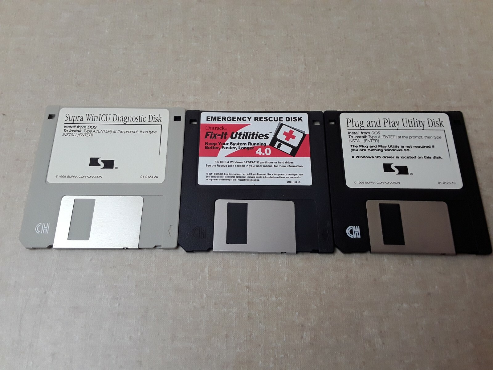 Vintage Computer Utility Disk Lot Supra WinICU Etc
