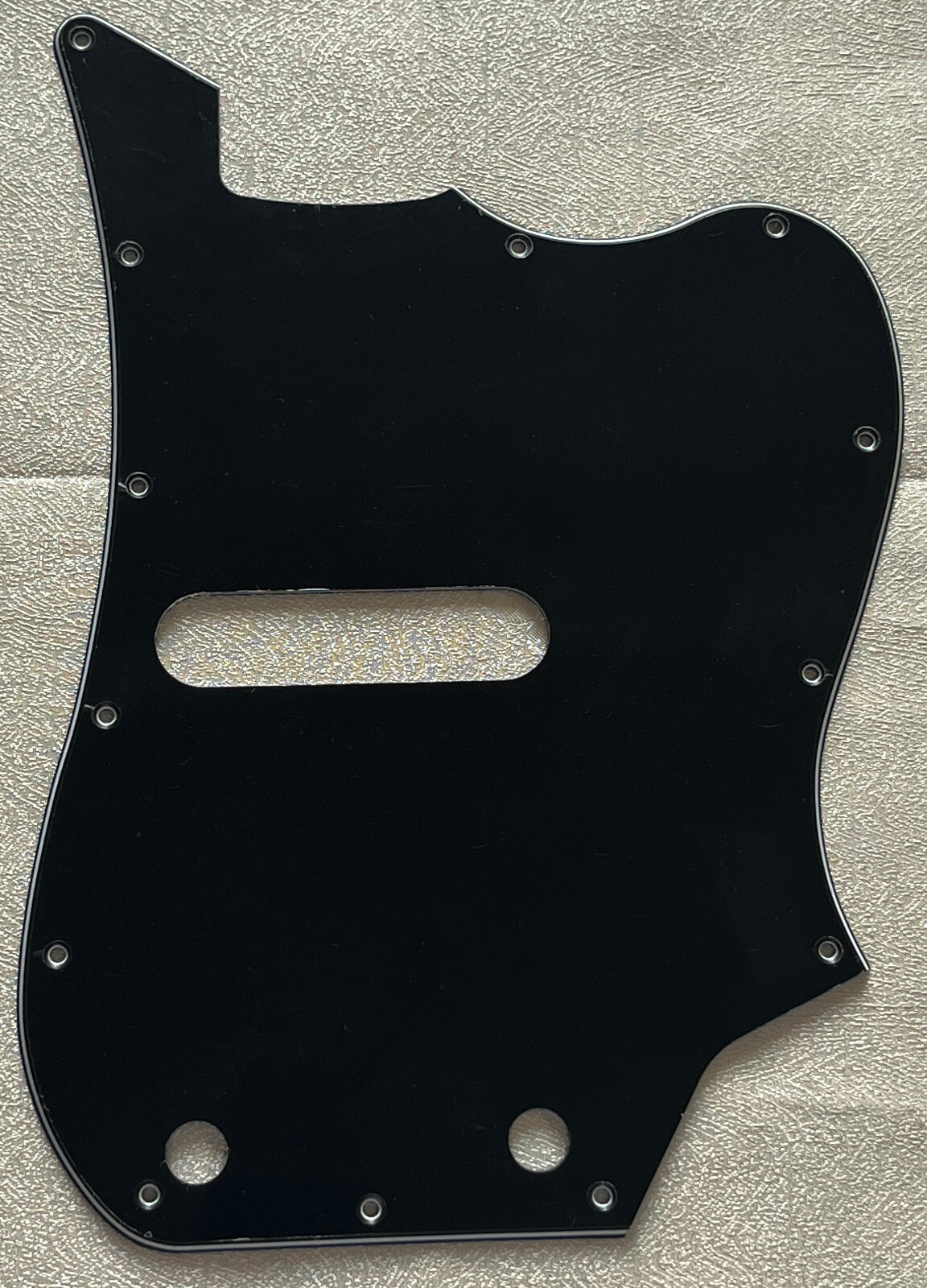 For Squier Vintage Modified Bass VI Guitar Pickguard 3-Ply Black