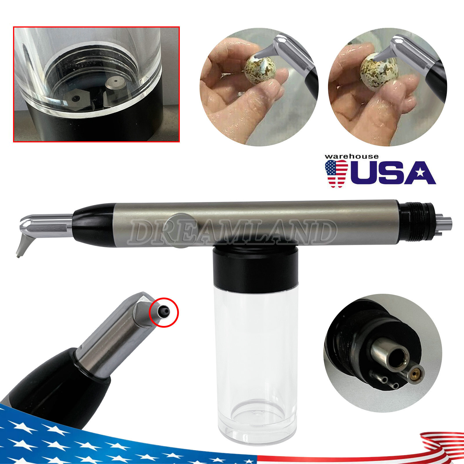 Dental Aluminum Oxide Microblaster Sandblaster with Water Spray