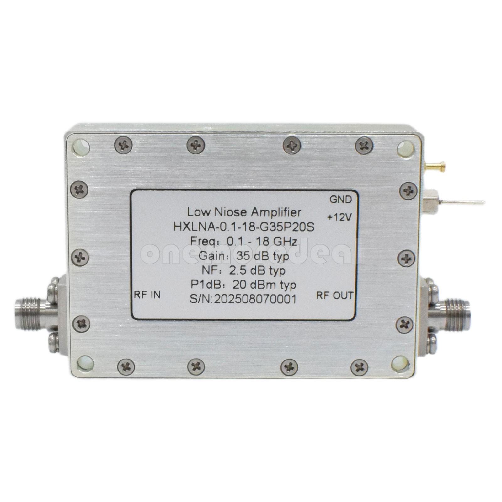 0.1-18GHz Ultra-wide Band RF Microwave Low Noise Amplifier 35dB LNA+SMA Female