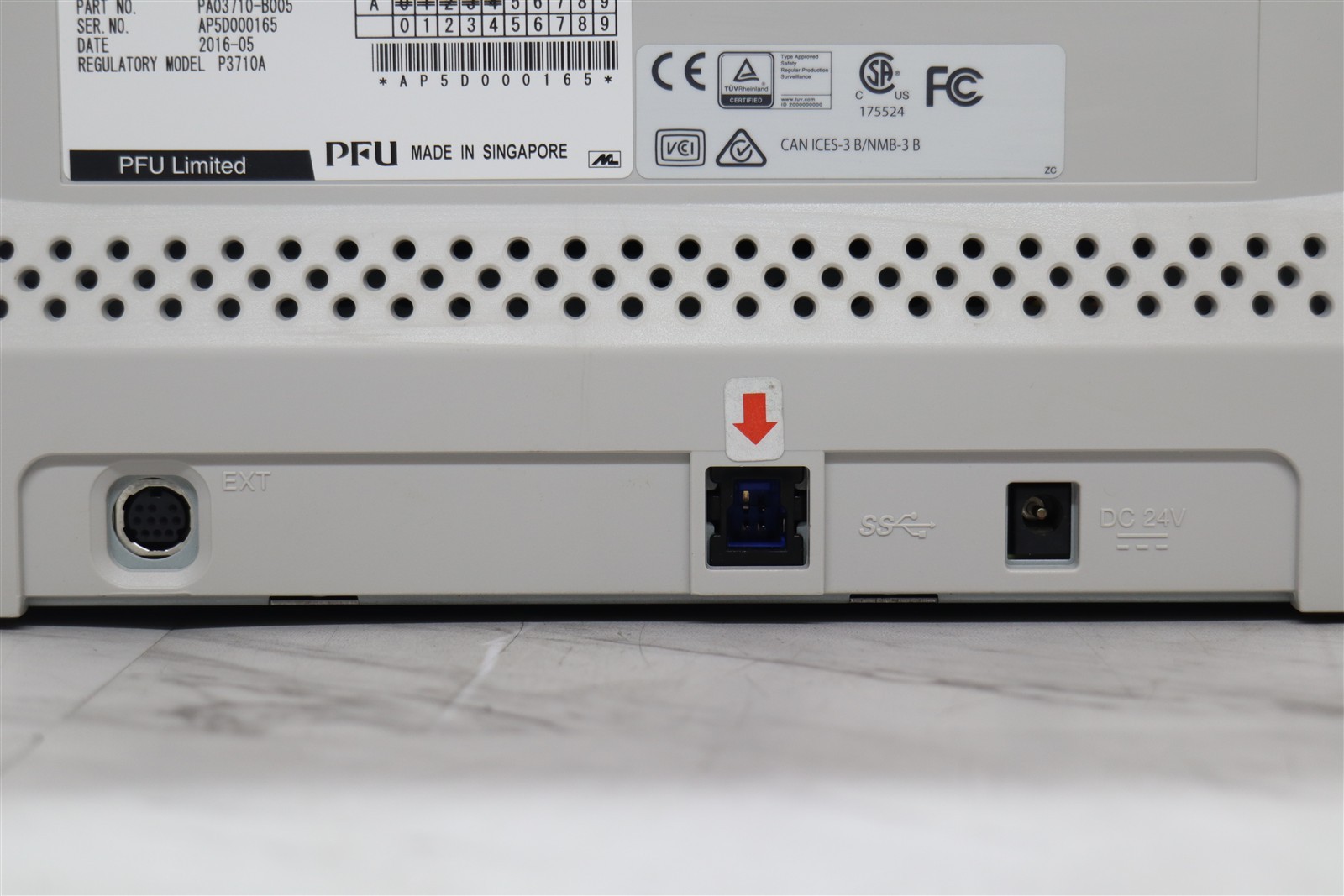 Fujitsu fi-7480 Document Scanner 600dpi Duplex ADF USB 3.0 Ethernet w/ Adapter