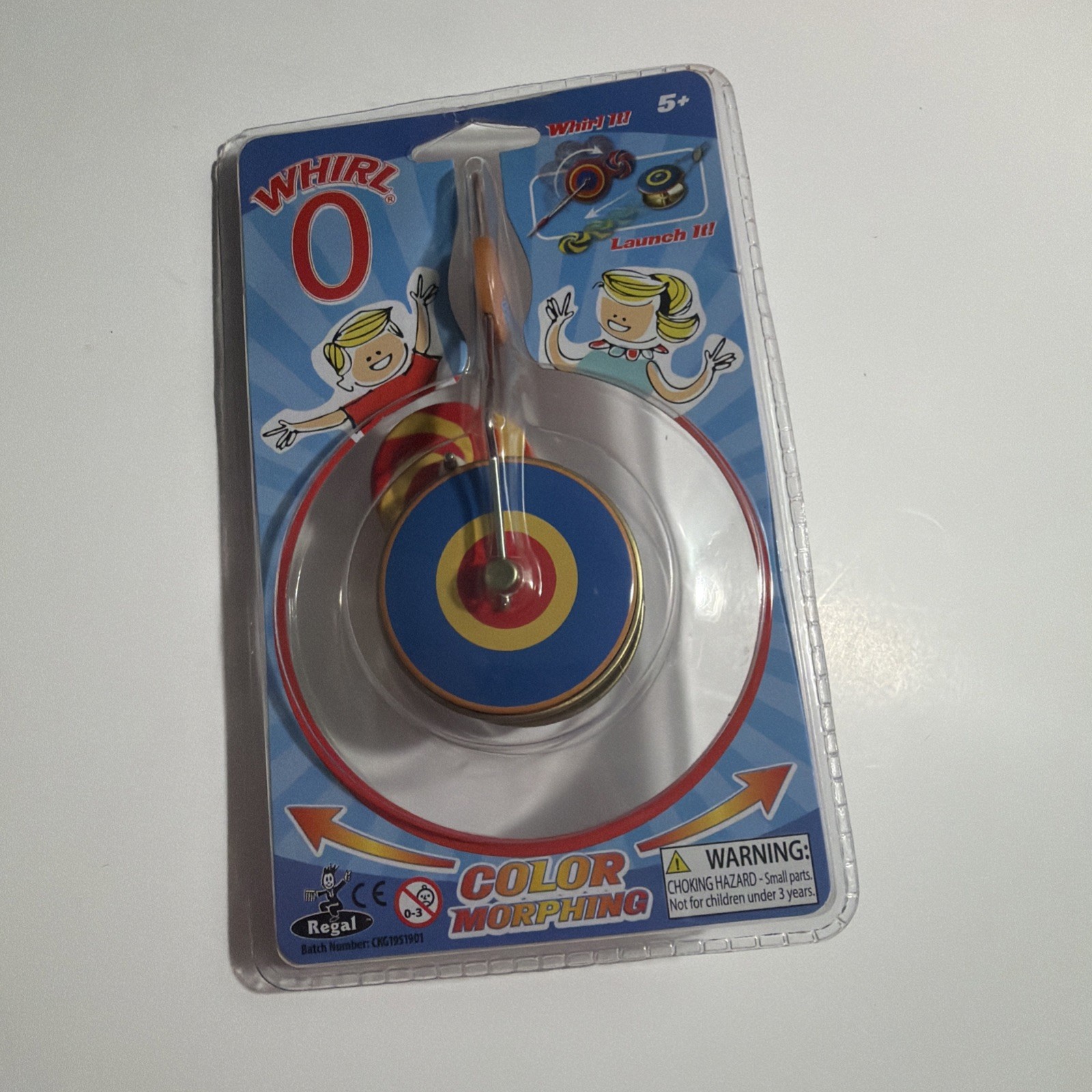 Whirl O Toy Magnetic Color Morping Spin Top Launcher Toy NEW