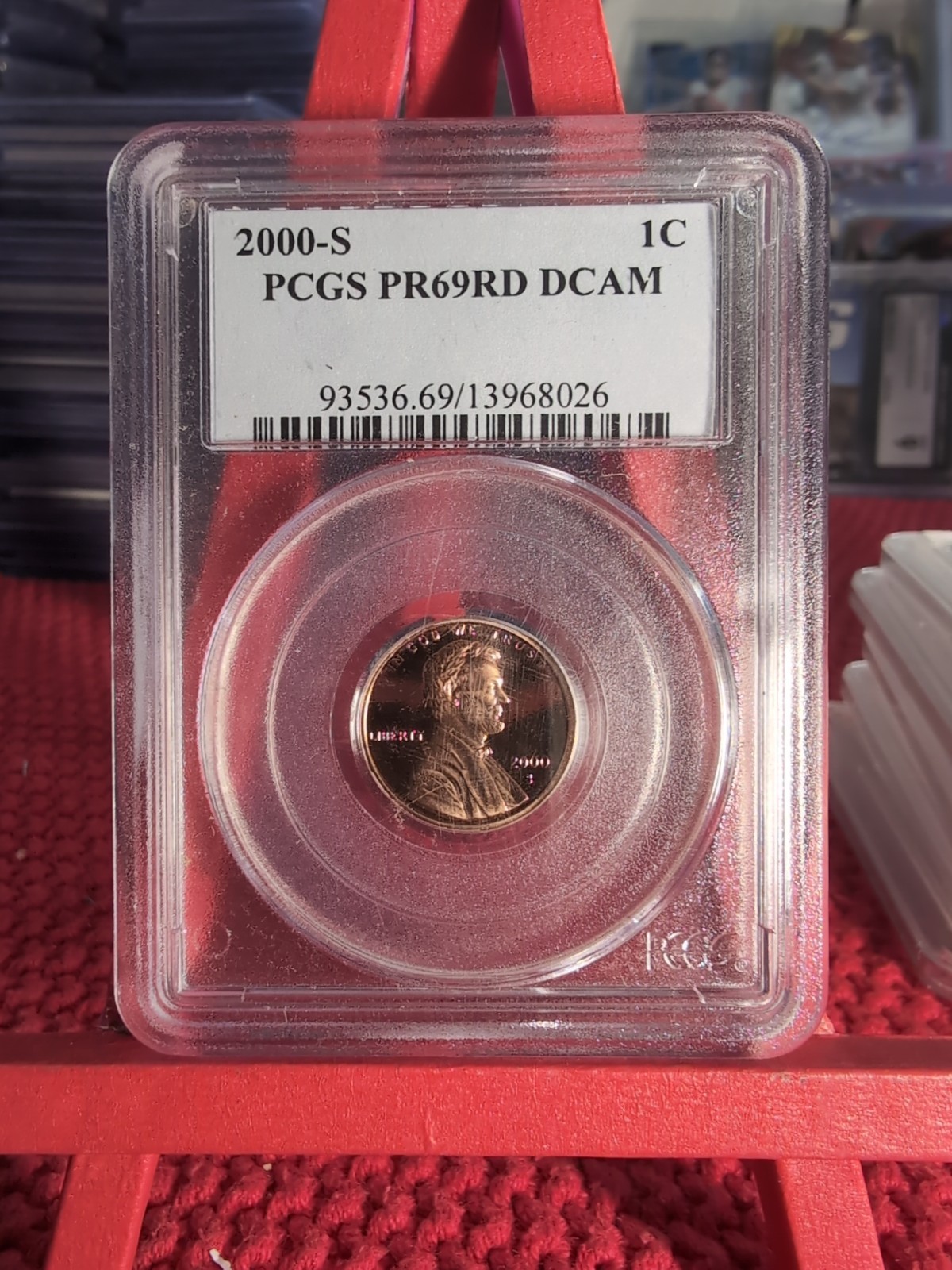 2000-S 1c Lincoln Memorial Proof Cent PCGS PR69 DCAM #93536.69/13968026