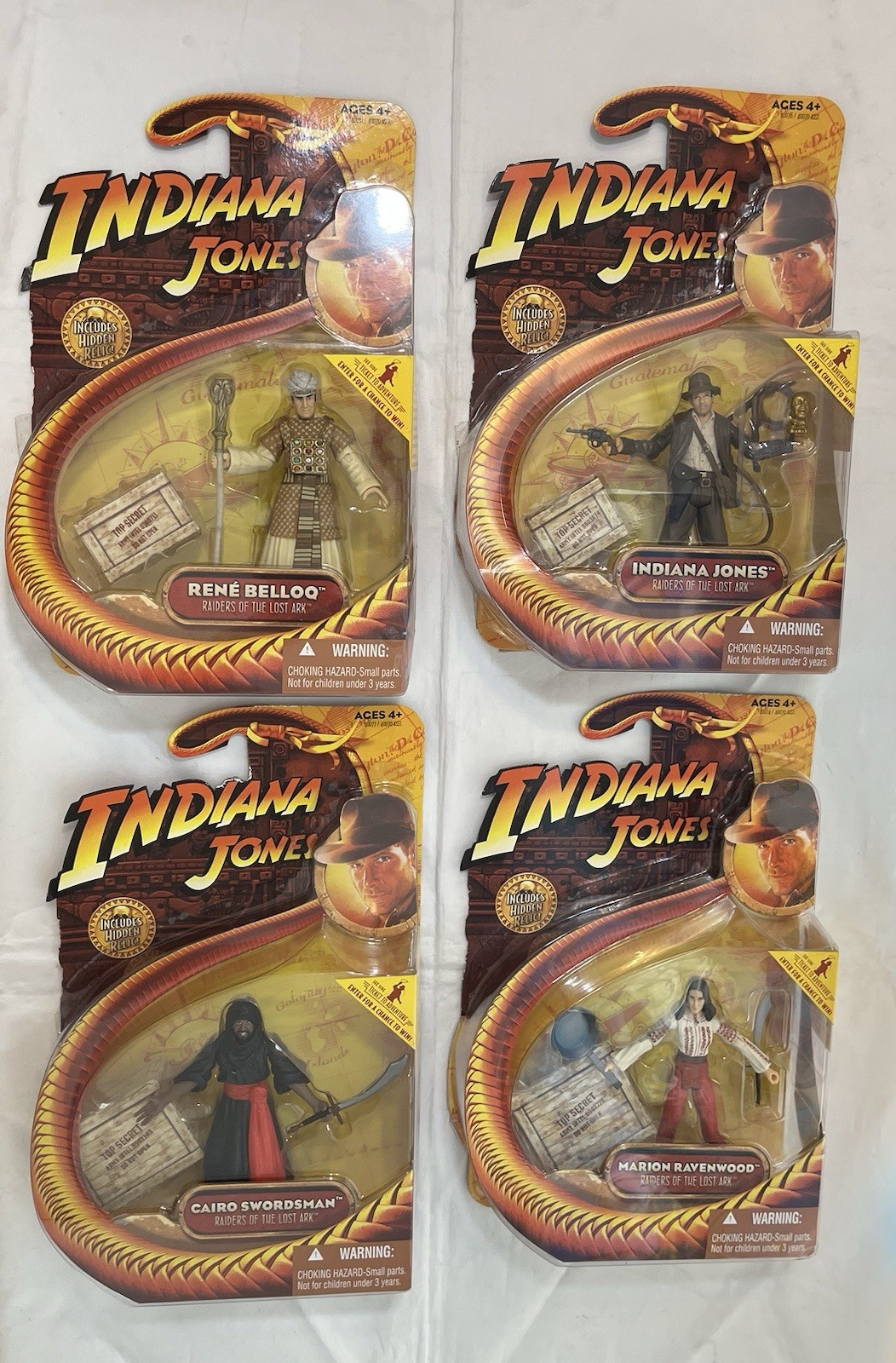 Vintage Hasbro INDIANA JONES Raiders Lost Ark action figure Lot 2008 Carded