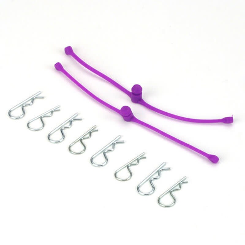DUB2250 DuBro Body Klip Retainers w/Body Clips (Purple)