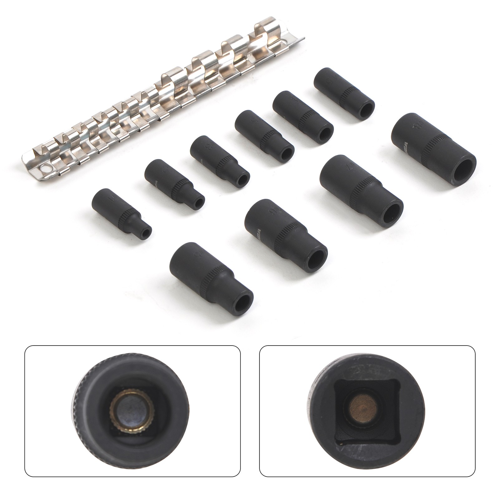 1/4" 3/8"Dr Tap Socket Set Magnetic Tap Holders Kit Set Thread Cutting Tool 10pc
