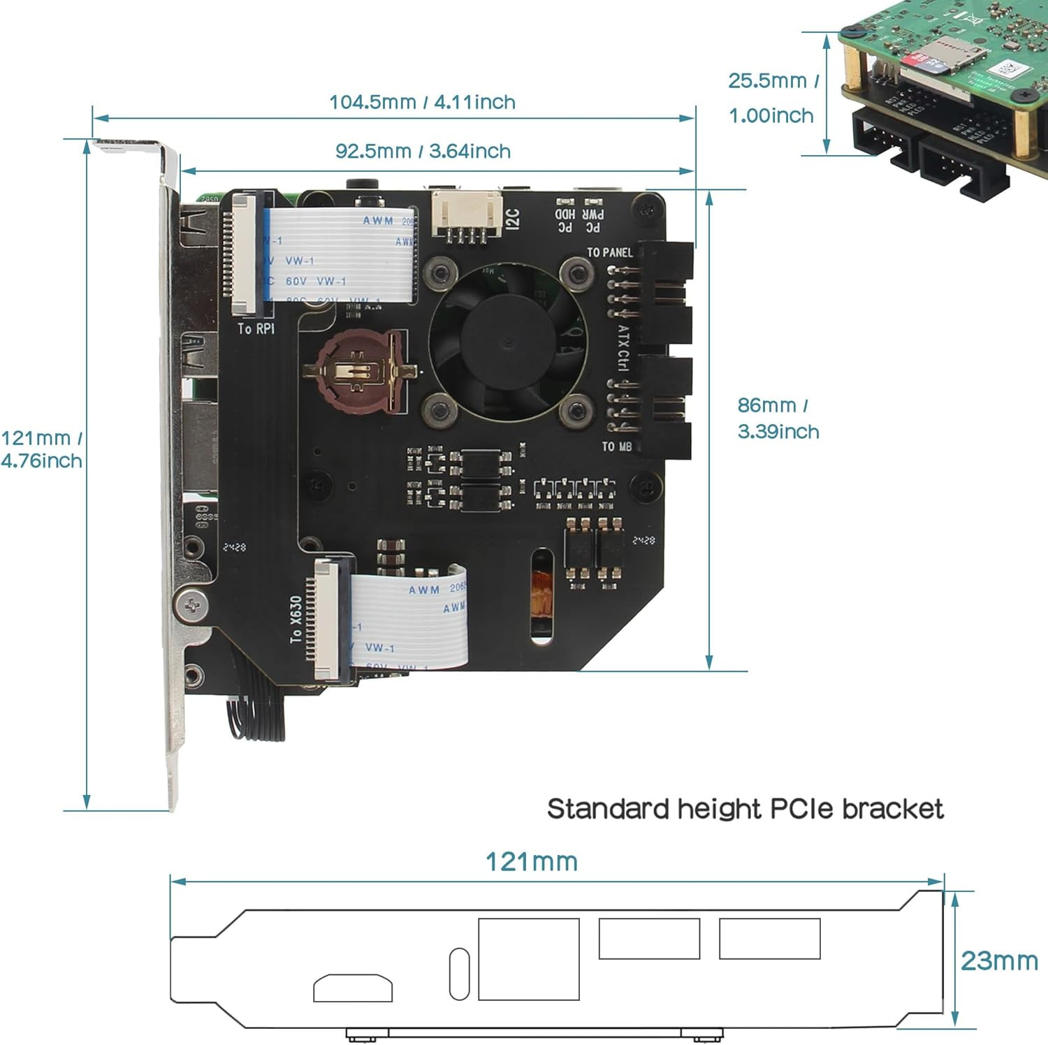 KVM-A8 Pcie Version for Raspberry Pi 4 Model B KVM over IP Support KVM V3 Poe AT