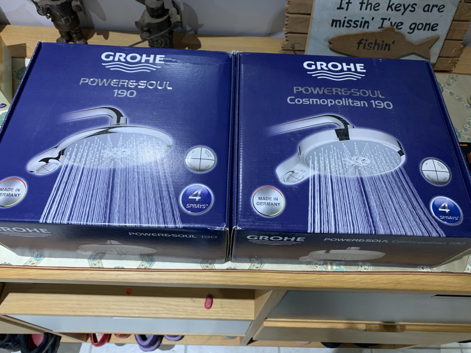 GROHE Power & Soul Cosmo 190 Overhead Shower 4 Function Chrome with Arm
