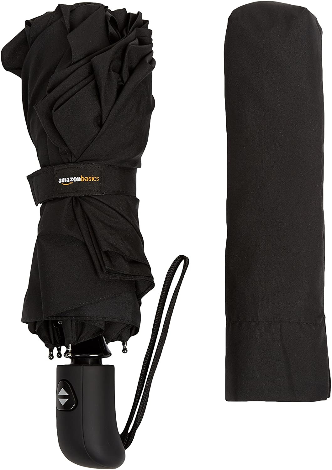 round Travel Umbrella with Auto Open/Close Button, Wind-Proof Compact Design, Wi
