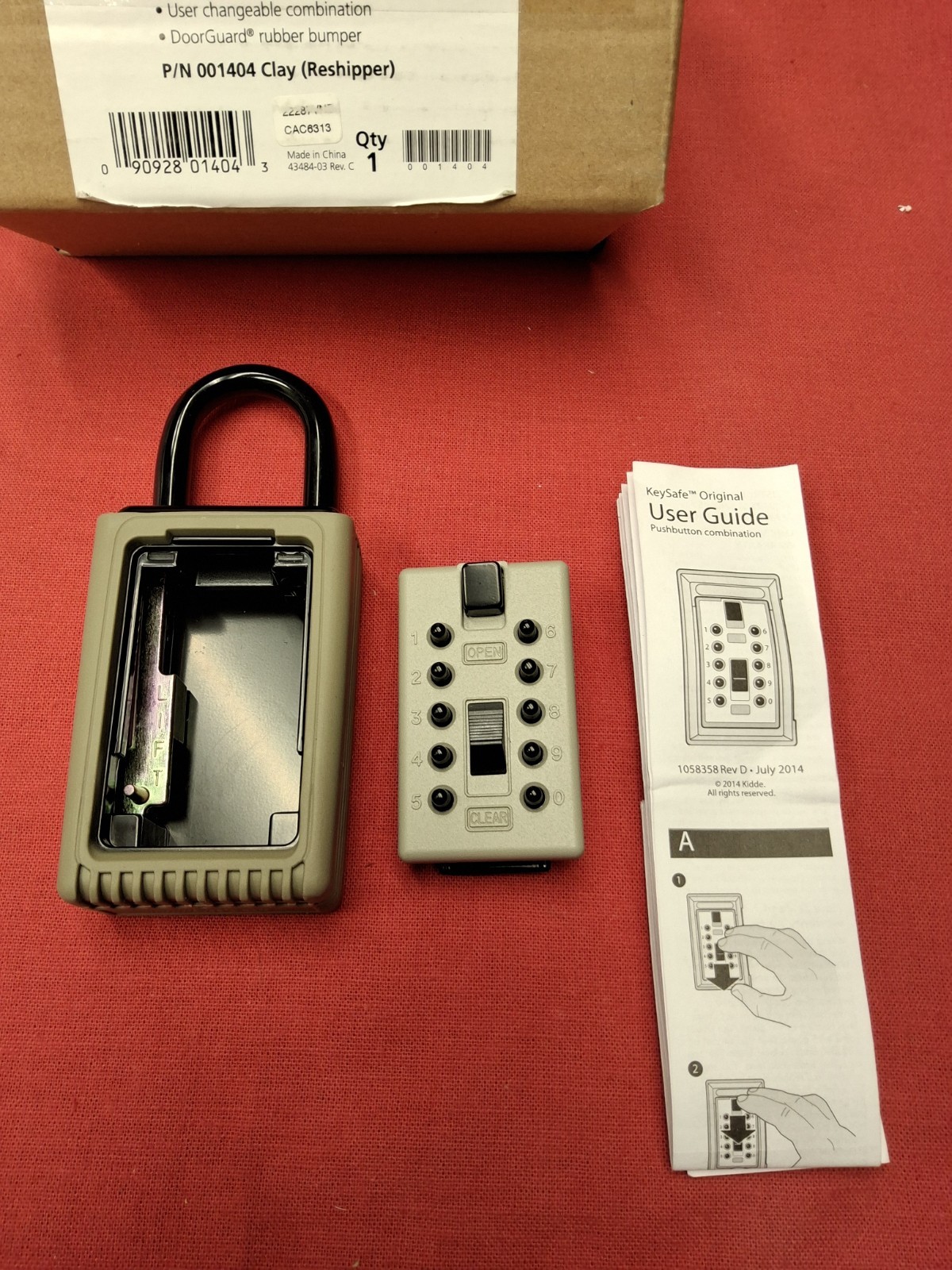 Kidde Access Point Key Safe,3 Key Portable Push Button,001404