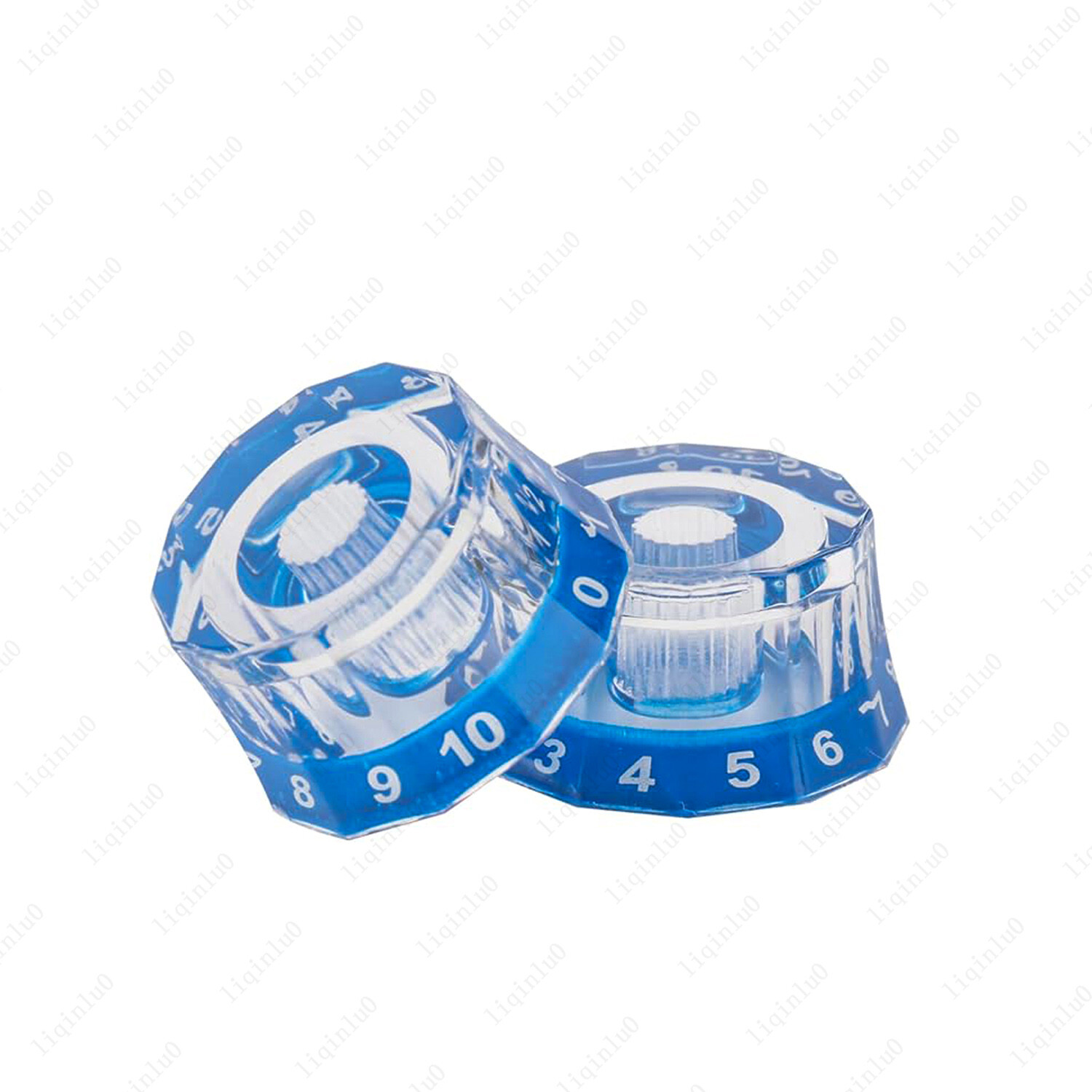 4x Guitar Knob Clear Dodecagon Speed Control Volume Tone Knobs for Les Paul