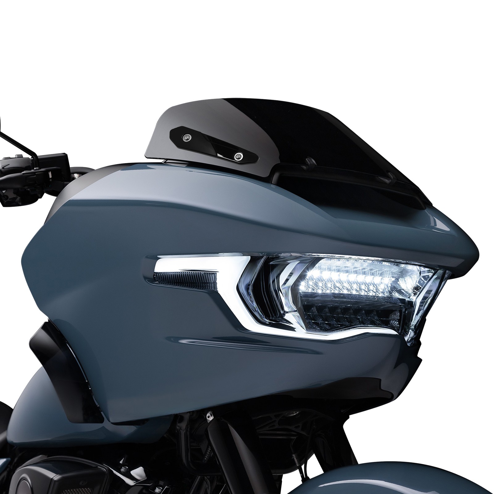 Black Split Windscreen Windshield Side Trim Fit For Harley CVO Road Glide 23-25
