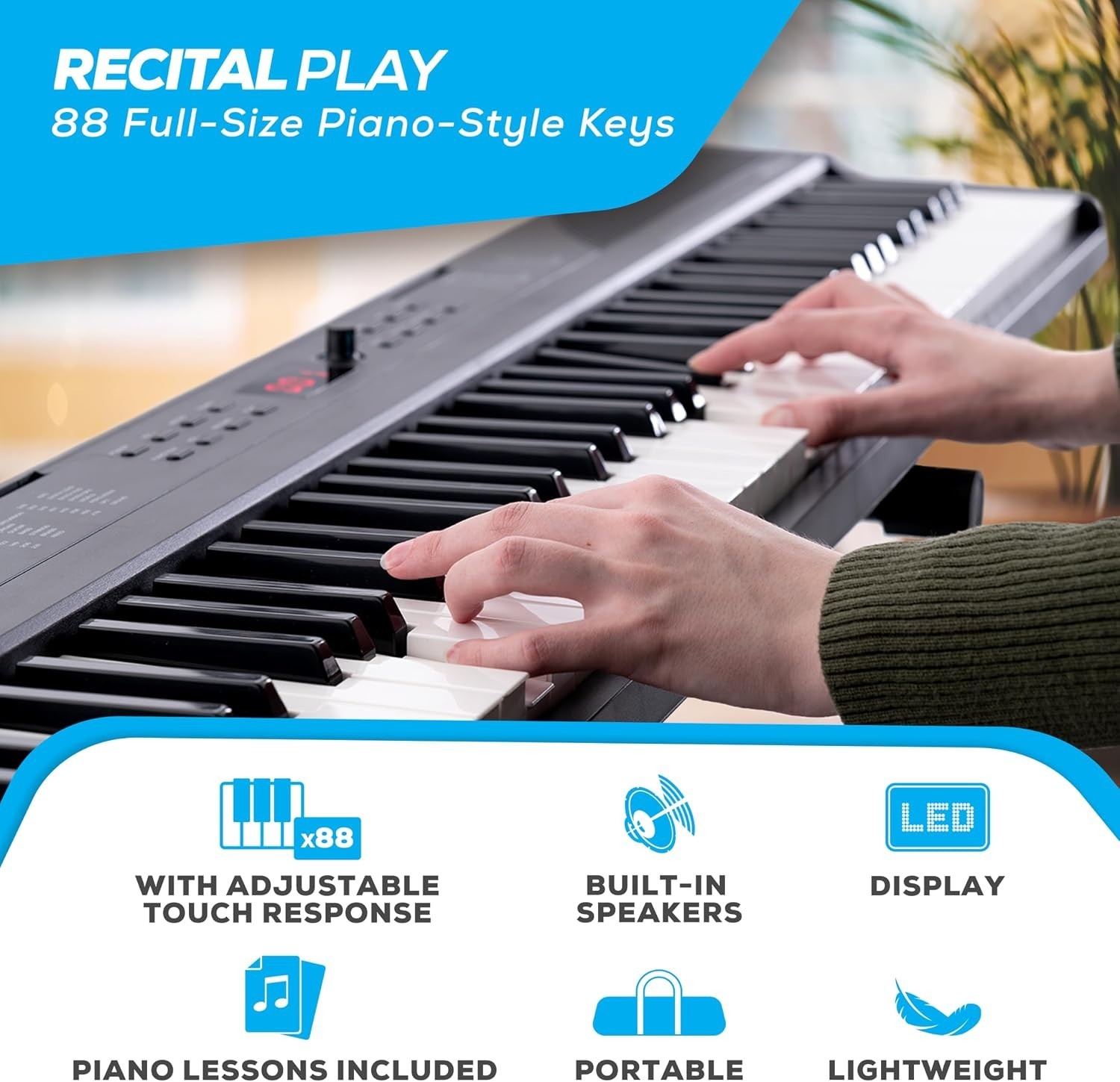 Complete Bundle: 88-Key Keyboard with Accessories
