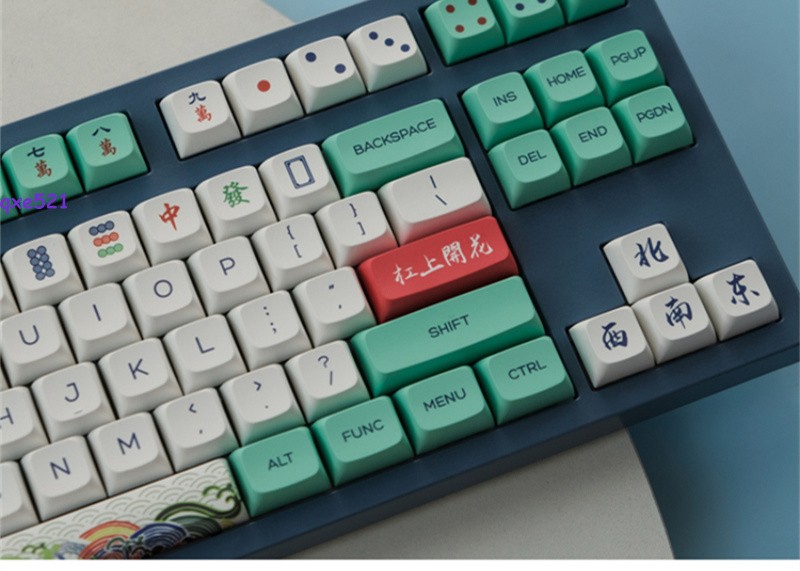 Mahjong Theme Keycap Complete Compatible With 104/68/87/980 Mechanical Keyboard
