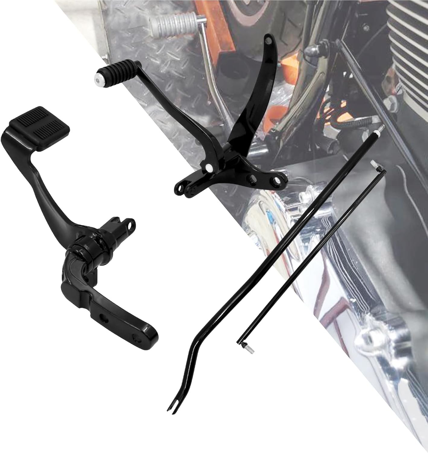 Motorcycle Forward Controls Pegs Levers Linkages Kit Set Fit for Harley Dyna ...