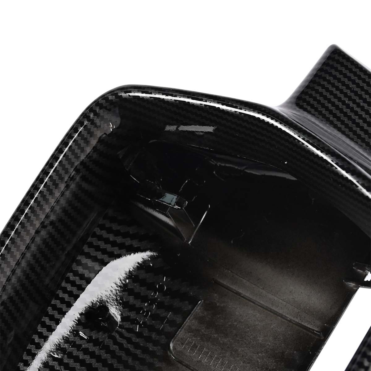 Carbon Fiber Look Mirror Cover Caps For Audi A5/S5 B8.5 2010-2016 W/ Lane Assist