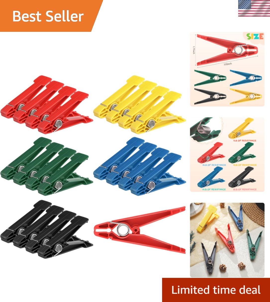 Durable Finger Strengthening Pins: 20 Assorted Resistance Trainers for All Ages