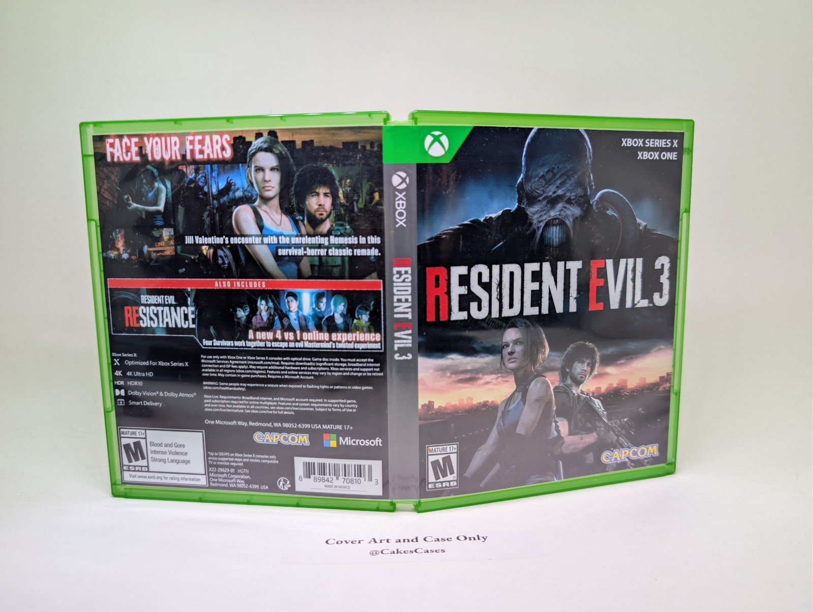 Resident Evil 3 Remake - Xbox Series X Empty Game Case (No Game)