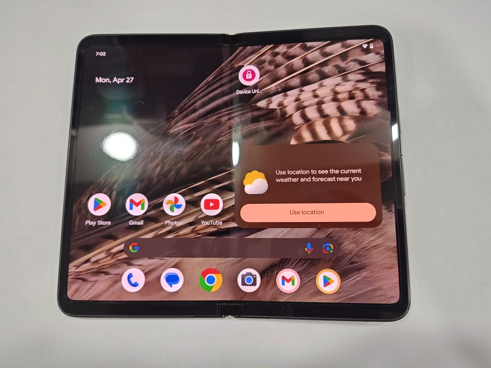 Display For Google Pixel Fold OEM Whit Frame 100% Tested Only the display