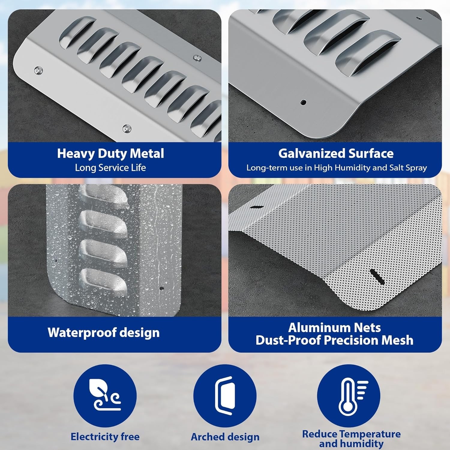 Shipping Container Vent Kit, Stainless Steel for Humidity Control, 4 Pack