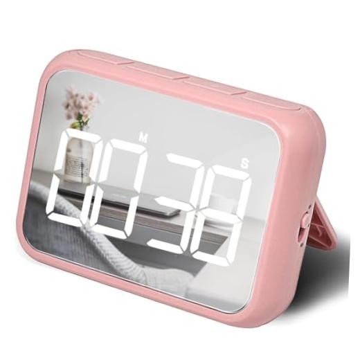Digital Large Display Visual Timer Stopwatch for Kitchen Teacher School Pink