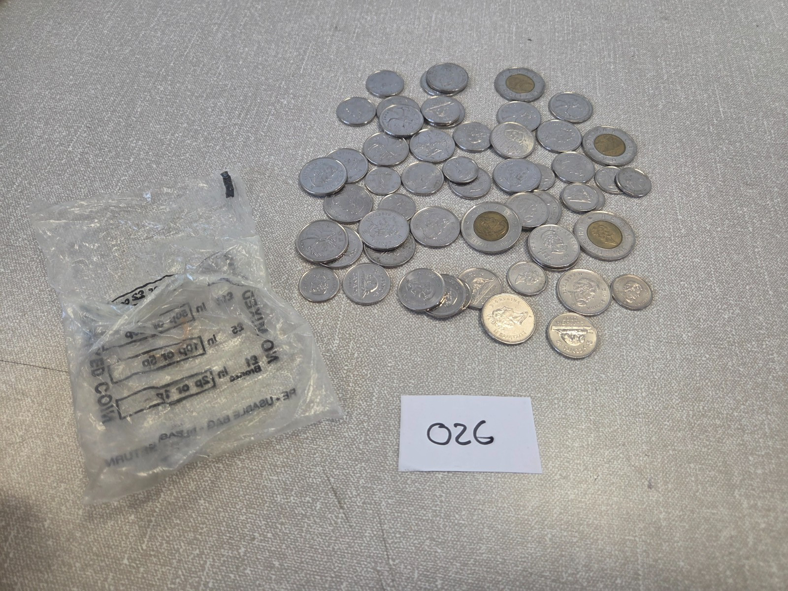 Canada Coin Collection Job Lot Dollars Cents Toonies Mixed Dates 026