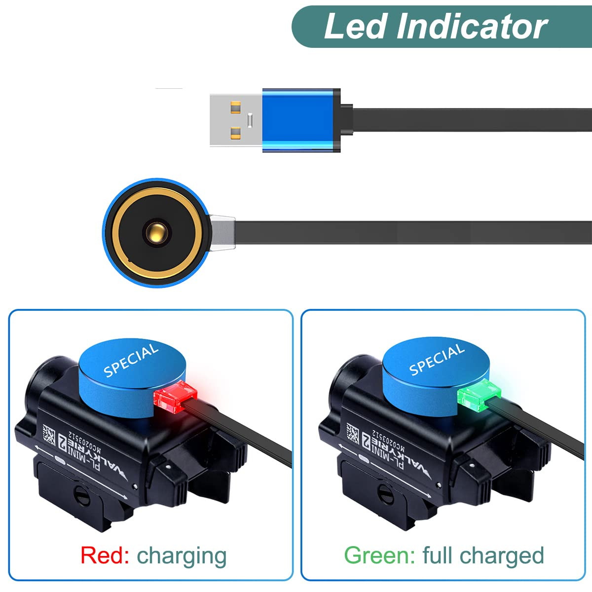 MCC Special Charger for Olight Baldr S, Baldr Mini, Pl-Mini 2 | Replacement USB