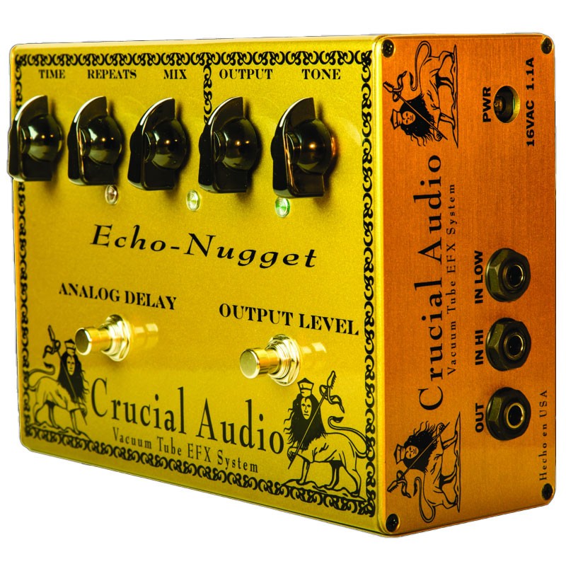 Crucial Audio Echo-Nugget Vacuum Tube Analog Delay Pedal