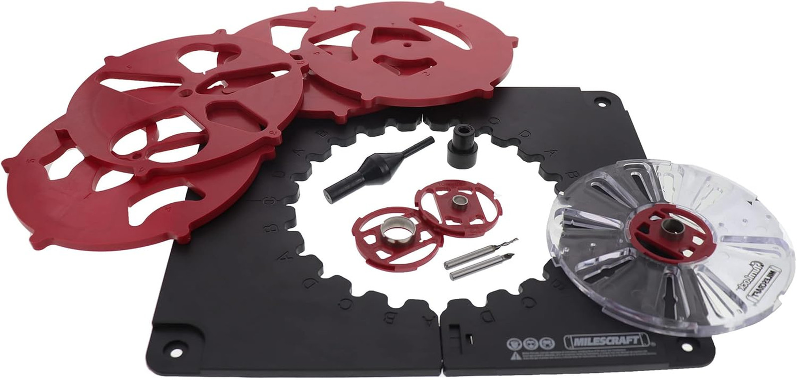 1207 Design/Inlay Kit - Router Template Jig, Black and Red, Small