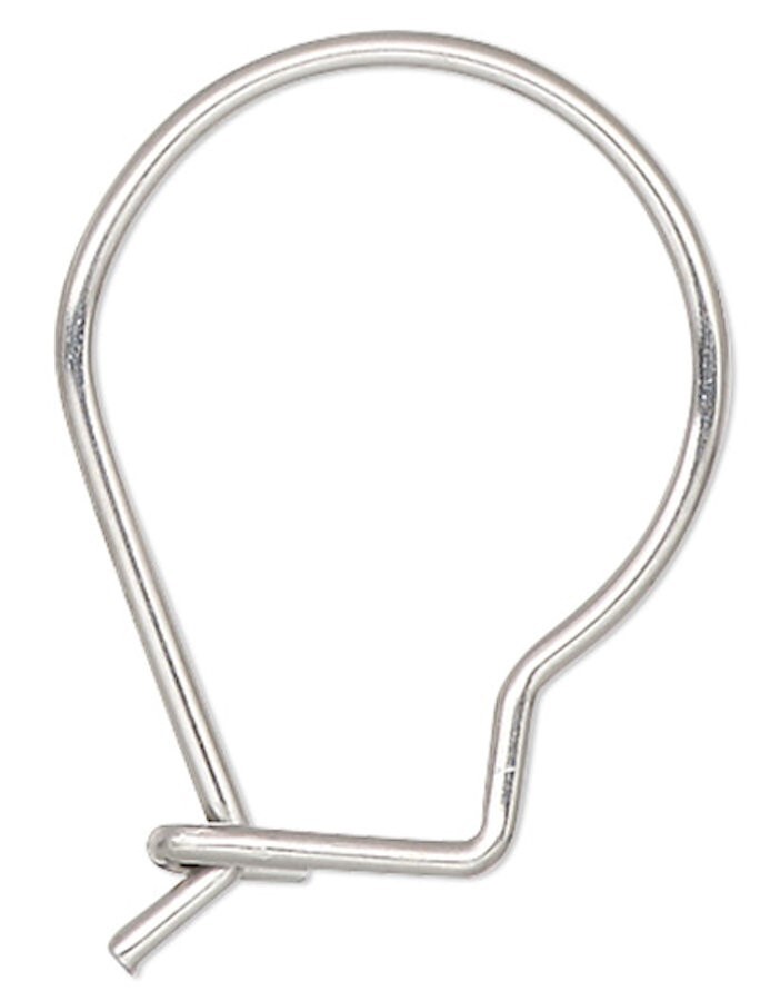 10 Pair Stainless Steel 20 Gauge 16.5mm Kidney Earring Ear Wires *