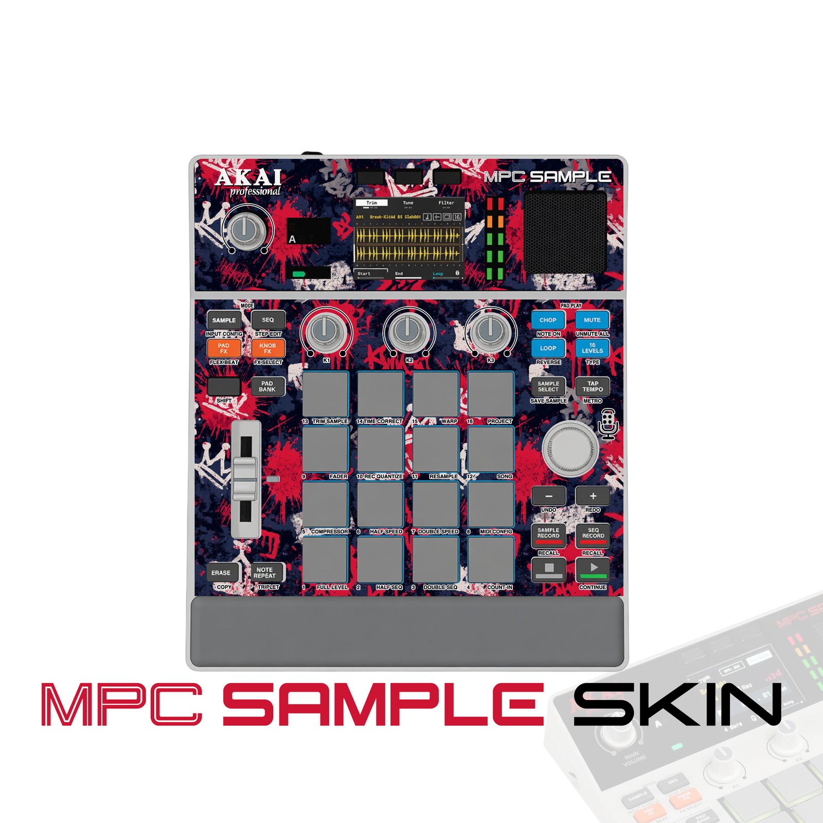 Akai MPC Sample Skin / Red Riot Tags
