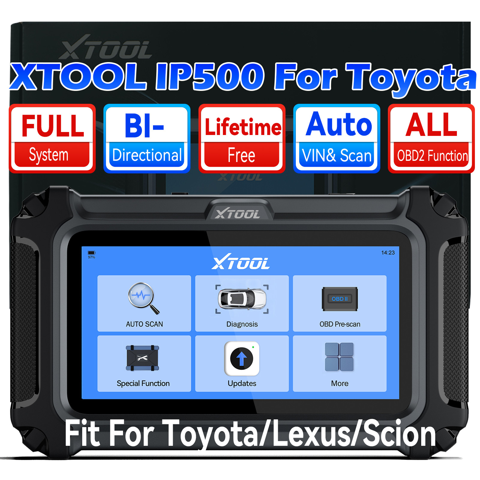 XTOOL IP500 OBD2 For Toyota Lexus Full Systems Bidirectional Diagnostic All OBD2