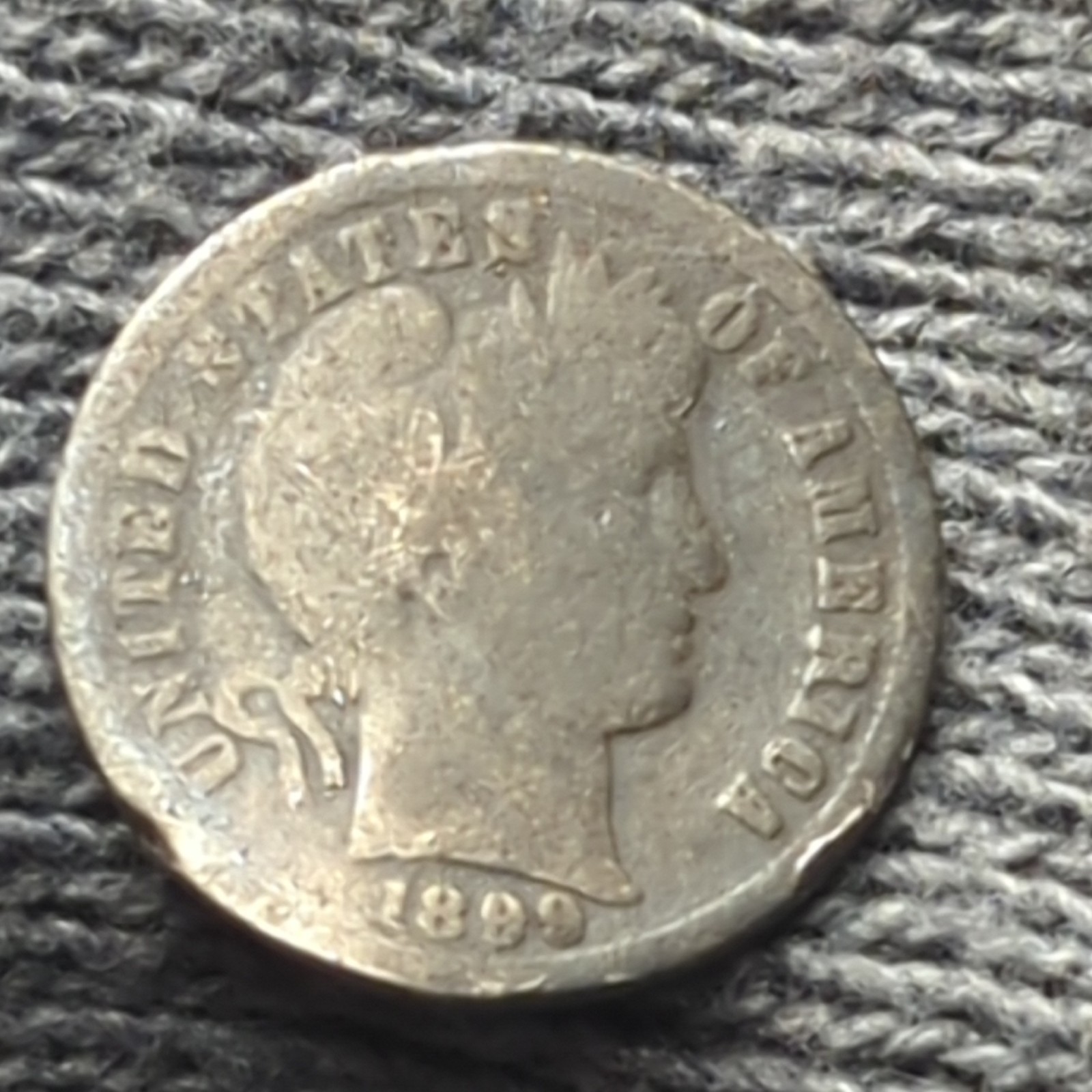 1899 Barber Dime Silver 10C Circulated US Coin Uncertified Collectible Variety