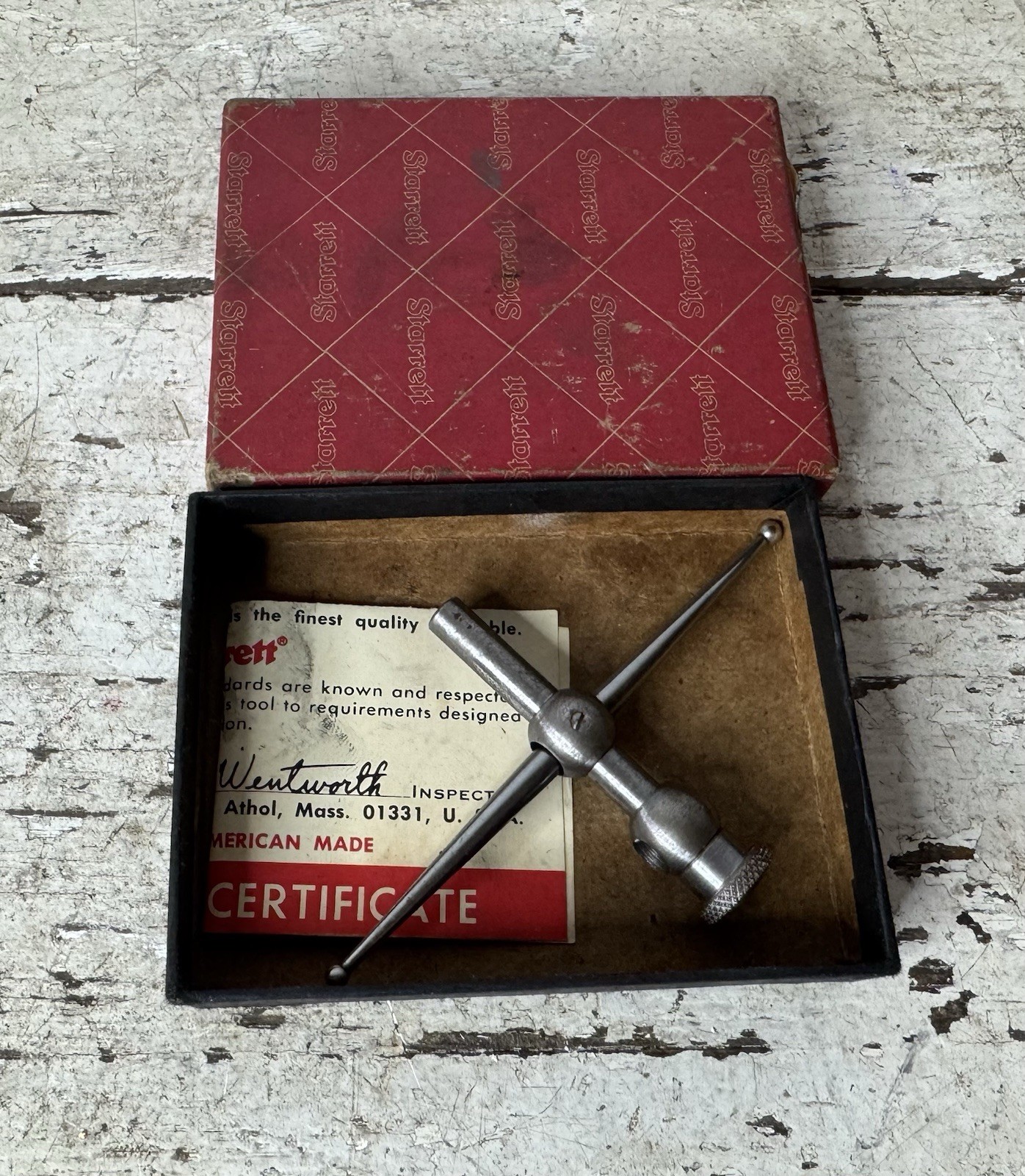 Starrett No. 196F hole attachment for a No. 196 dial indicator - Made in USA