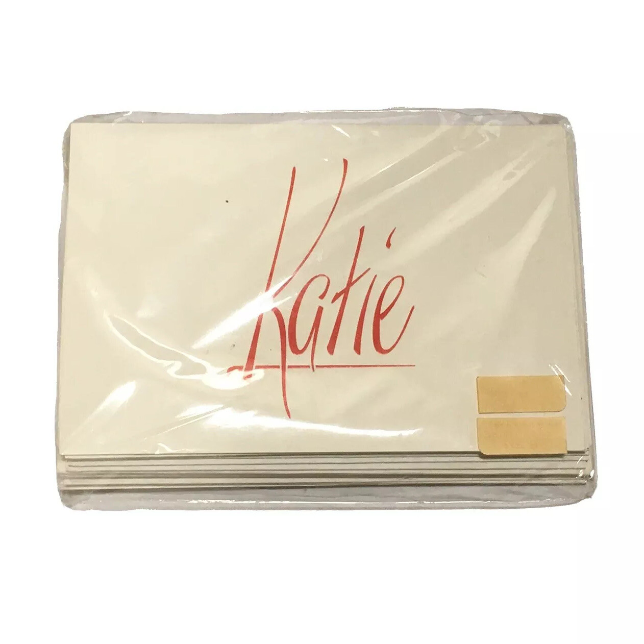 Personalized Katie Blank Greeting Grad Note Cards With Envelopes Pink Unused