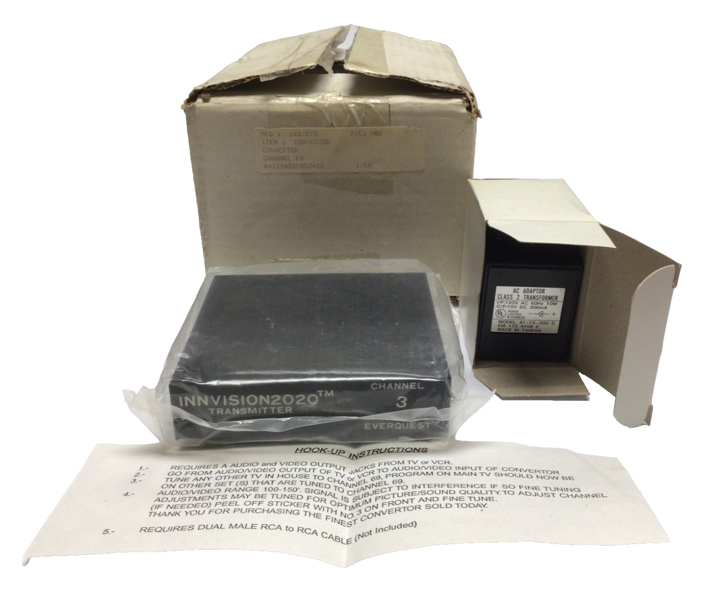 Everquest Innvision 20/20 Wireless Video Sender Transmitter Receiver NEW