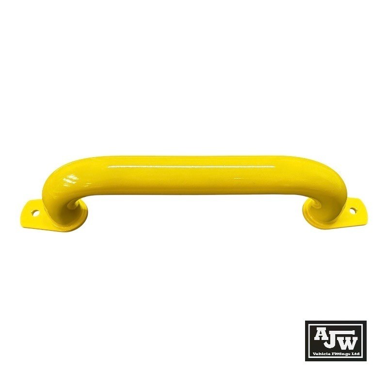 1 x Grab Handle Steel Yellow P/C 360mm Smooth Pattern Safety Hi Vis Vehicle Van