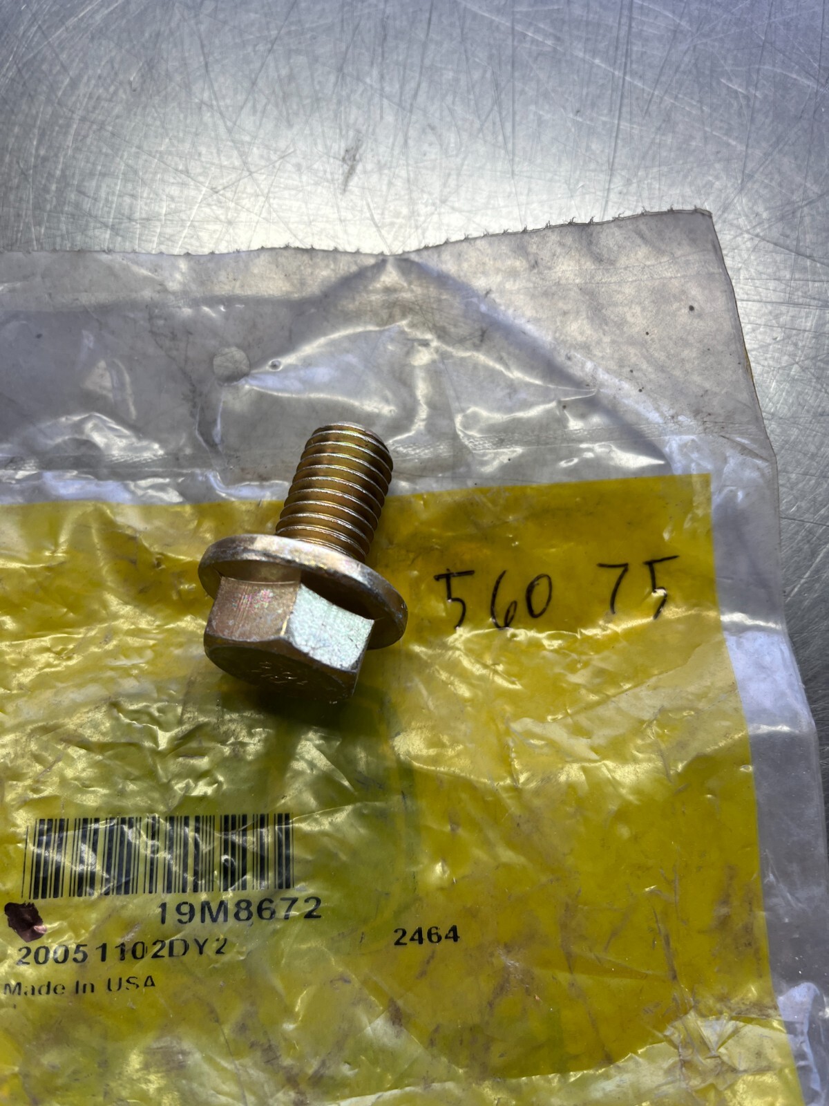 19M8672  GENUINE  OEM  John Deere Original Equipment  CAP SCREW BOLT