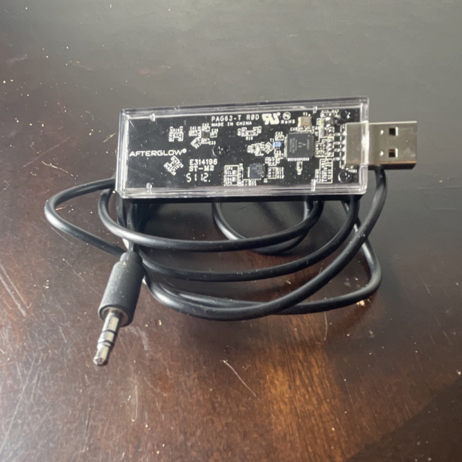 Afterglow PL-9929T USB Audio Adapter Black with 3.5mm Jack