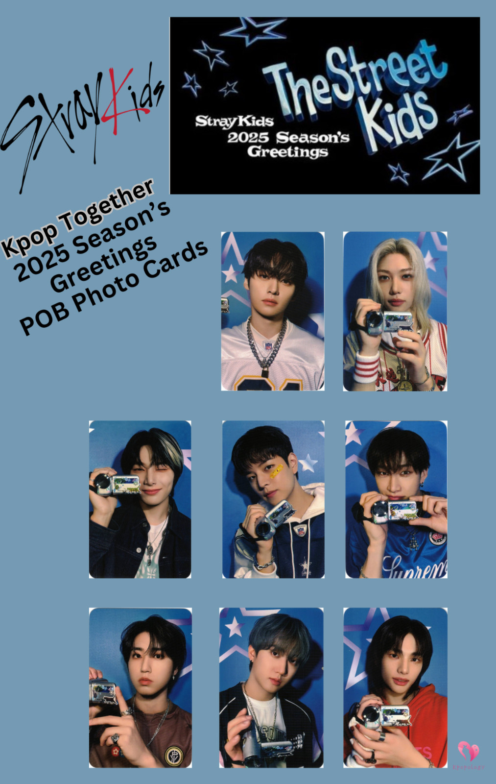 Stray Kids 2025 Season's Greetings 'Street Kids' Kpop Together POB Photo Cards