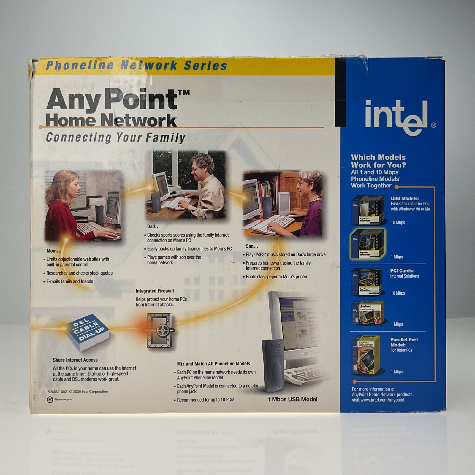 Intel Phoneline Network Series AnyPoint Home Network 1 Mbps USB Model