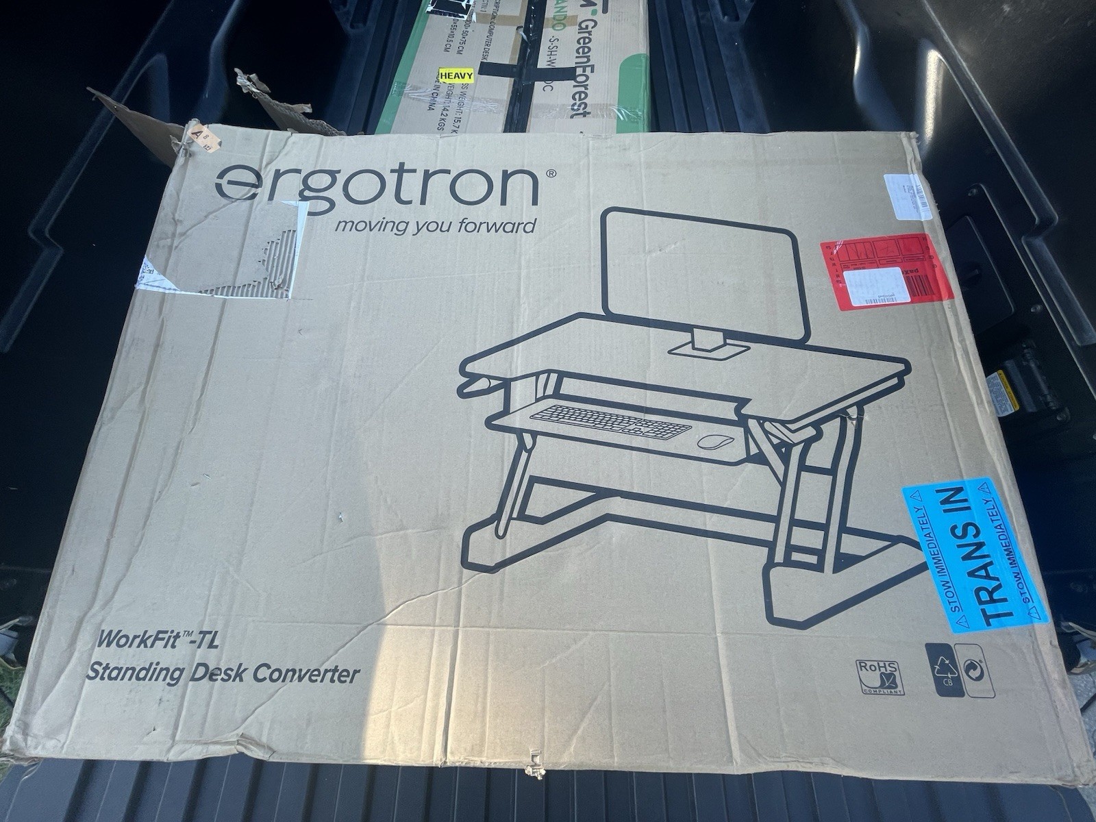Ergotron WorkFit-TL Sit Stand Desktop Workstation - Black/Gray