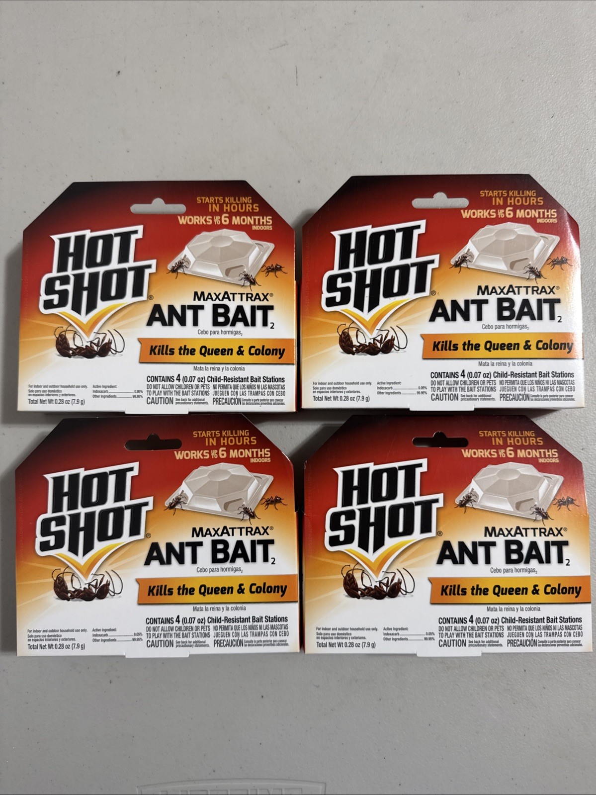 Hot Shot MaxAttrax Ant Bait Stations, Set of 4 (K)