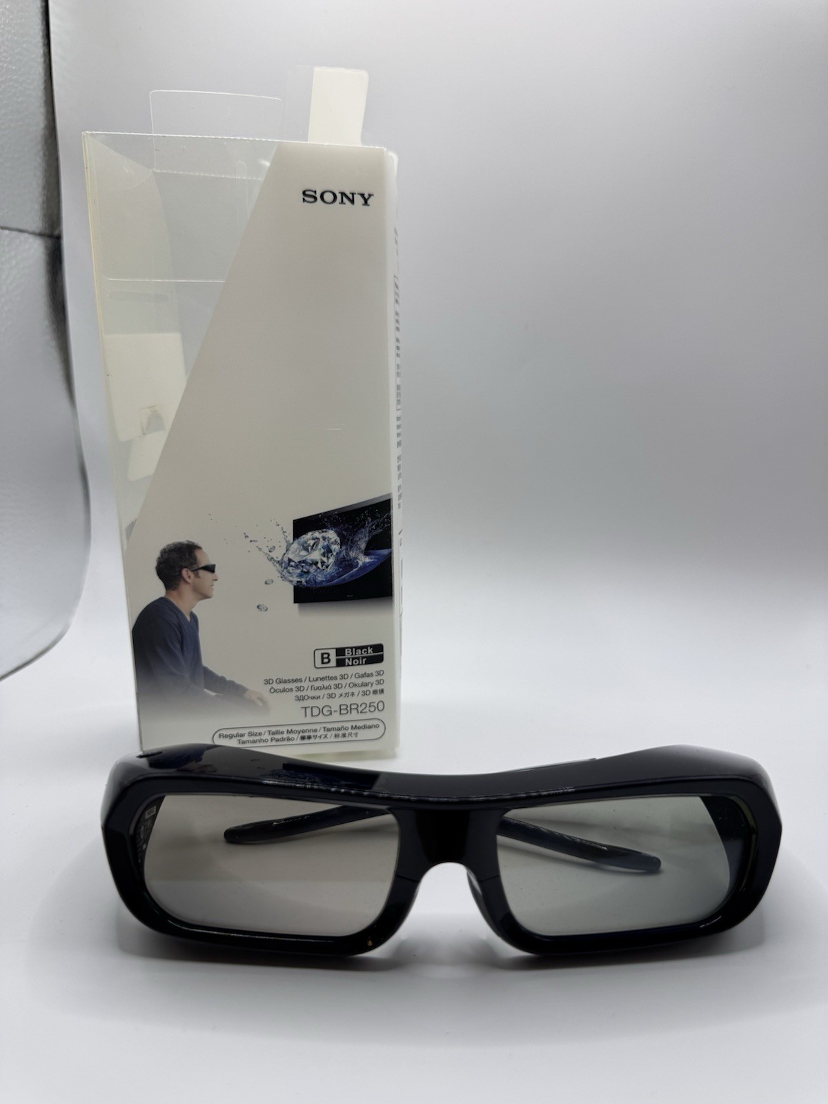 Sony TDG-BR250 Active 3D Glasses for Bravia TV w/ Box Case Manual Tested Ready
