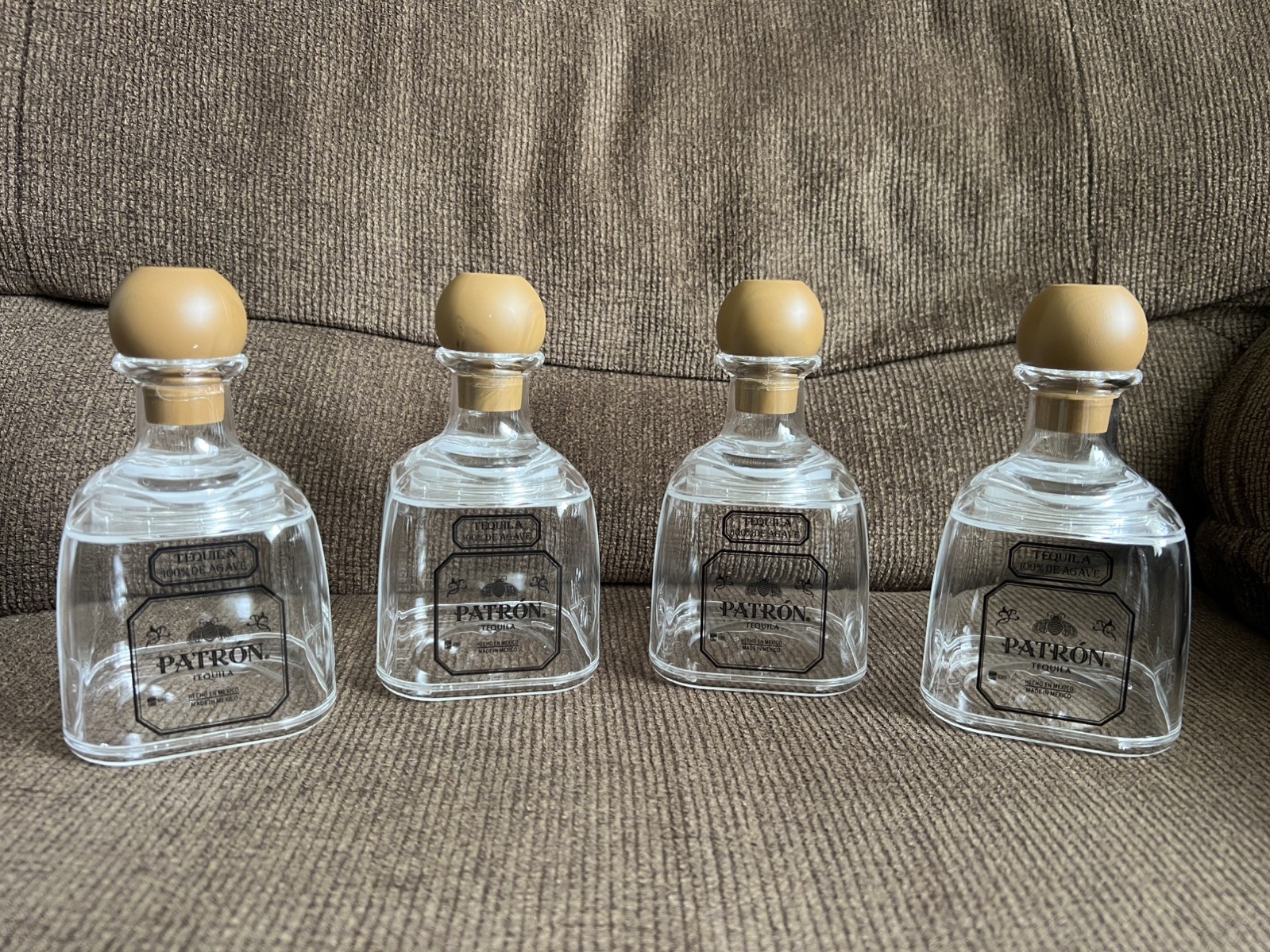 4 Patron Tequila Bottle Drinking Cups New