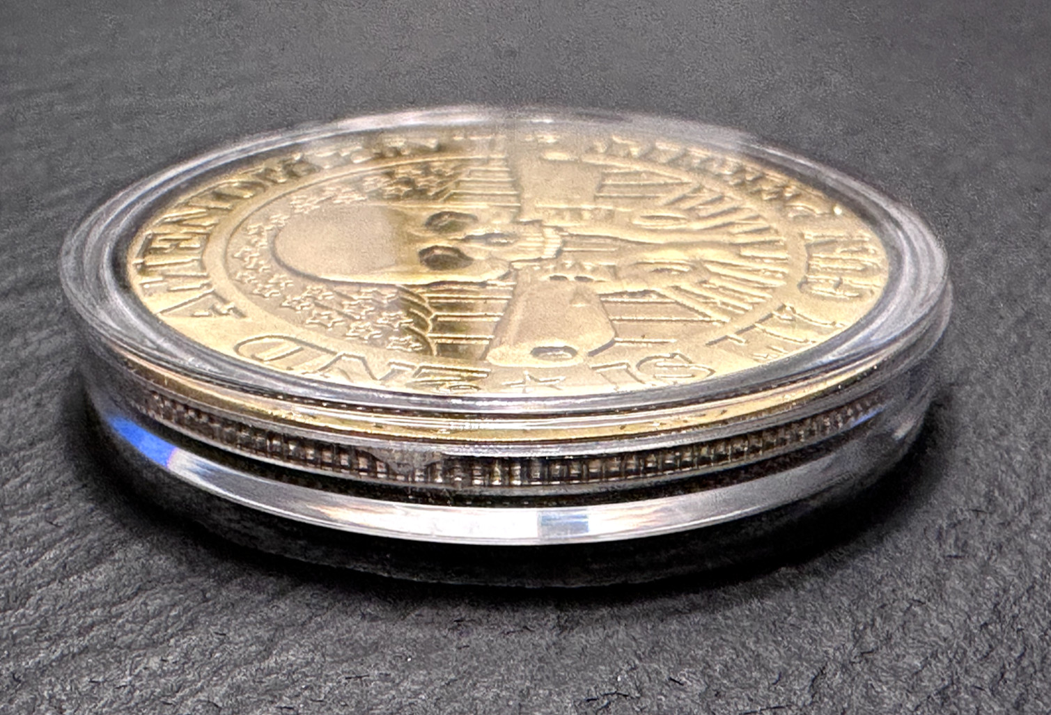 "SECOND AMENDMENT IS MY GUN PERMIT" GOLD PLATED TOKEN COIN B595