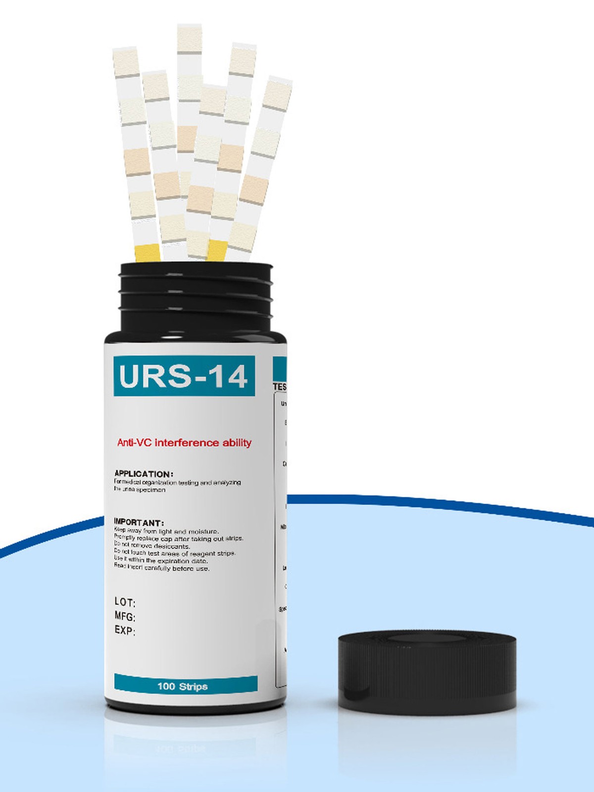 100PCS/Box URS-14 PH Test Strips Urinalysis Urine Analysis Test Reagent Strip US